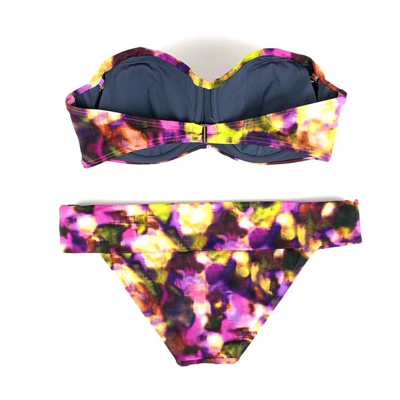 Victoria’s Secret Forever Sexy Watercolor Push-Up Bandeau Top & Foldover Bottom - Picture 3 of 10